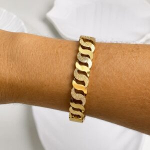 Bracelete Feminina Elos Premium em Aço PVD e Banho a Ouro 18K